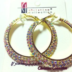 Crystal Hoop Earrings